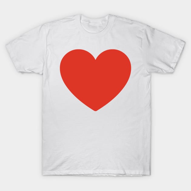 Red Loveheart Logo Symbol Sign Icon Emoticon T-Shirt by AnotherOne